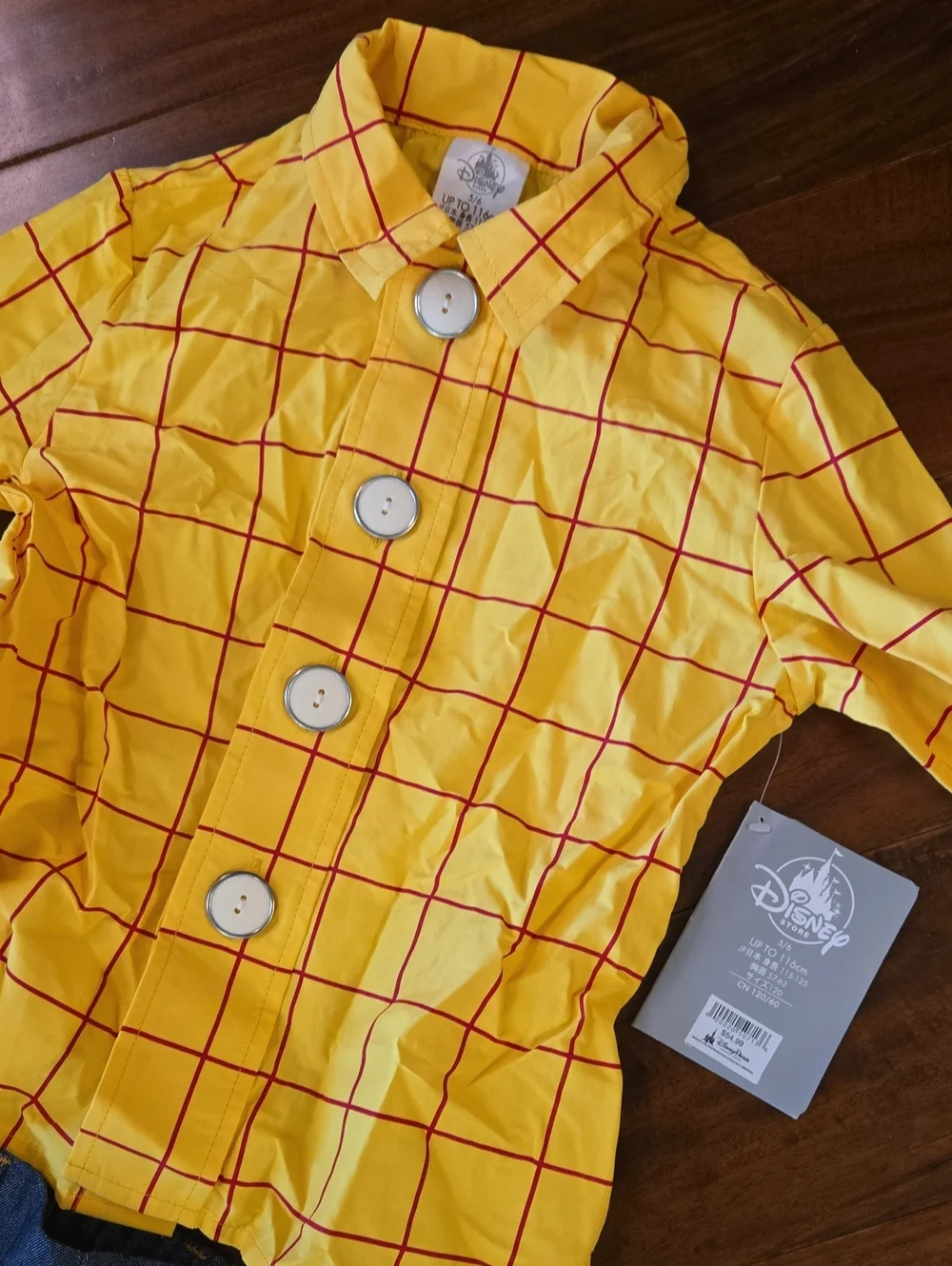 Toy Story Woody Yellow  Cowboy Costume with Blue Pants and Brown Boot Covers